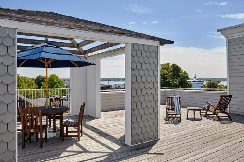 terrace suite with view of the Peconic Bay