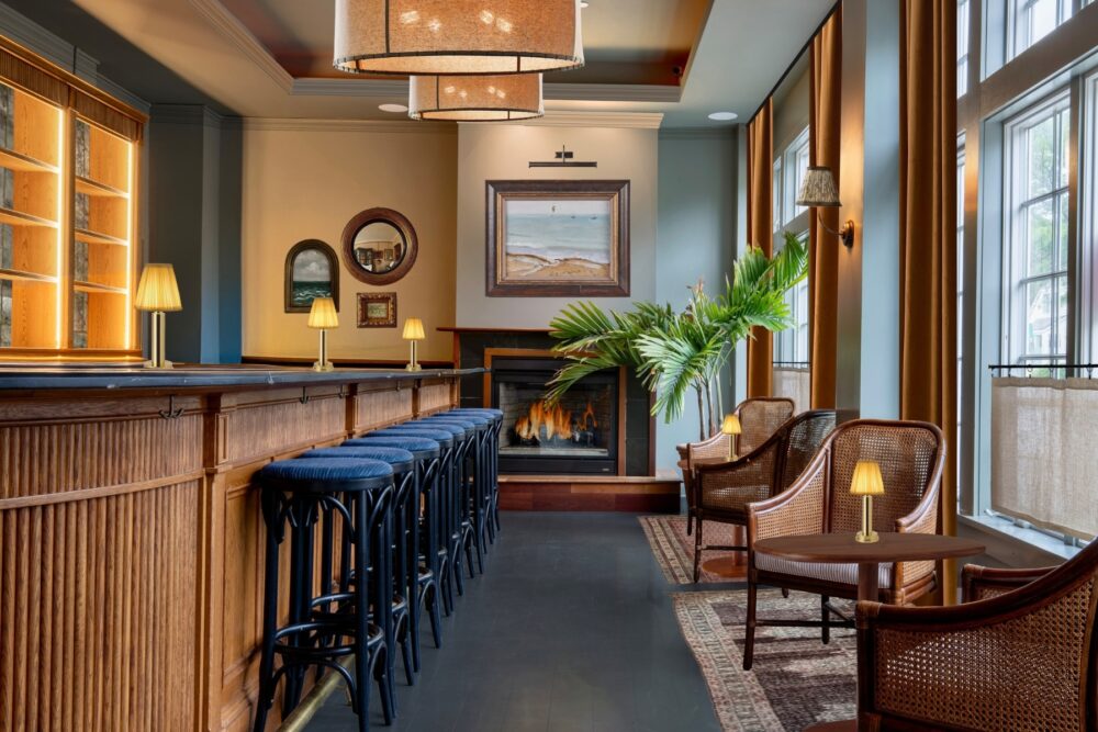 A rendering of the new lobby at The Harbor Front Inn.