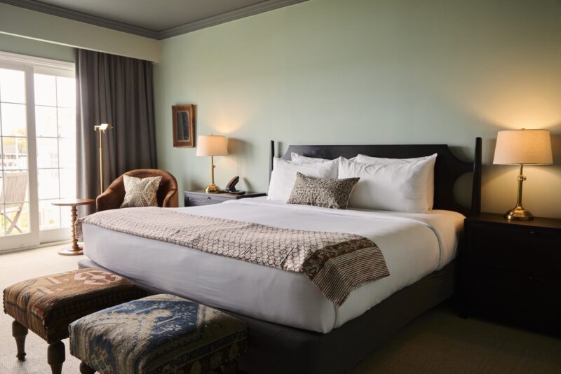 Guest bedroom at The Harbor Front Inn.