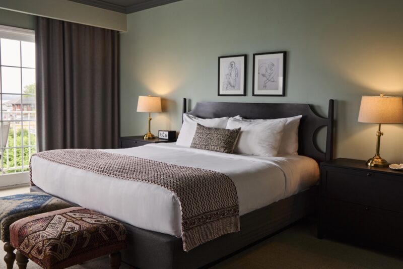 Guest bedroom at The Harbor Front Inn.