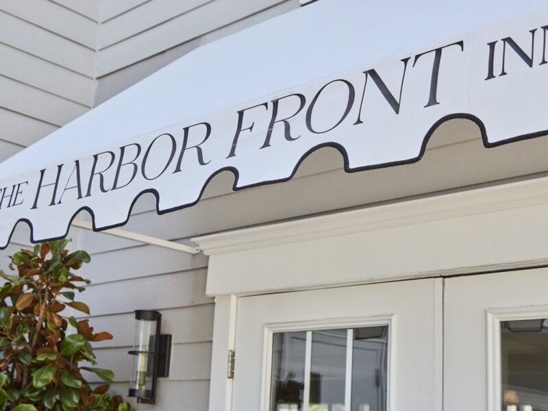 The awning at The Harbor Front Inn.