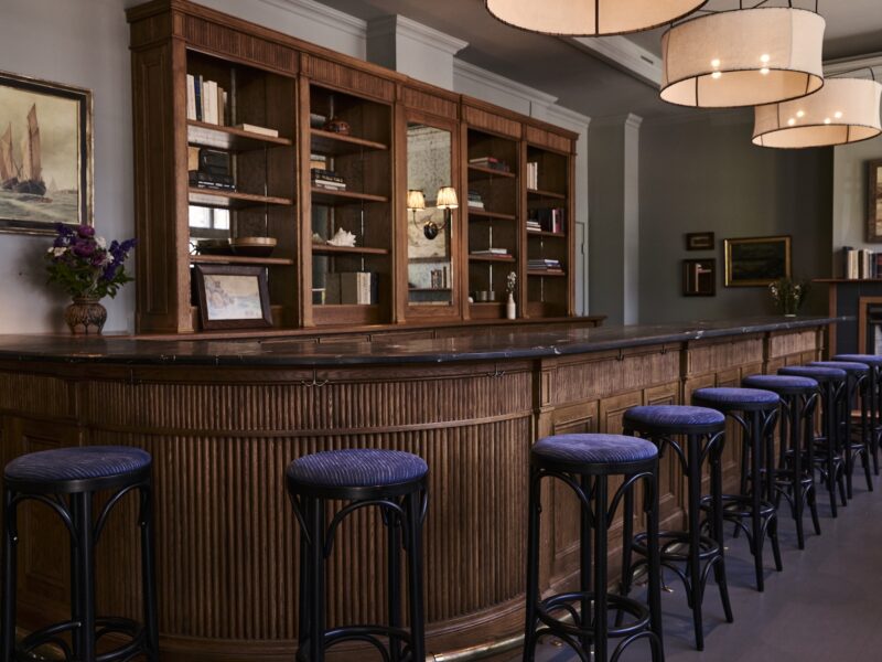 The lounge and bar at The Harbor Front Inn.